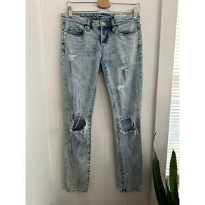 BLANK NYC Women's Whitewashed Distressed Skinny Classique Jeans | Size 26